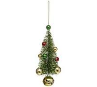 Sujet de Noël Sapin Soir 19cm - Vert & Or