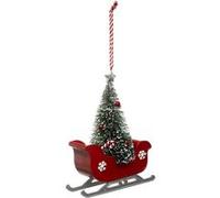 Sujet de Noël Traineau Étoile - Rouge et Vert
