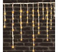 Rideau Lumineux Led 80 Tombées 10m Blanc Chaud