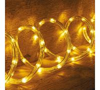 FEERIC LIGHTS & CHRISTMAS Guirlande Tube Lumineux 24 mètres Ampoules LED Blanc Chaud et 8 Jeux de lumière