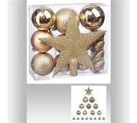 FEERIC LIGHTS & CHRISTMAS Kit de 18 pieces de boules de NoÃ«l - Or Or G