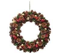 Feeric Lights et Christmas - Couronne de noël Houx étoile d50cm