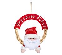 Feeric Lights et Christmas - Décoration Couronne + Peluche D36 - Père Noel