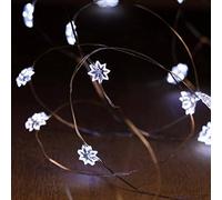 Feeric Lights et Christmas - Guirlande d intérieur Copper 20 LED - Fleur LED Blanc Froid