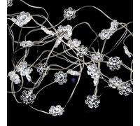 Feeric Lights et Christmas - Guirlande d Intérieur Copper 60 LED - Flocon Blanc Froid