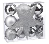 Feeric Lights & Christmas – Lot de décorations pour sapin de Noël Colorama 18 pièces 23 cm Argent