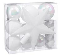 Feeric Lights & Christmas - Lot de 18 boules de Noël Colorama 23 cm Blanches