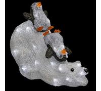 Feeric Lights et Christmas - Ours et Pingouin Lumineux extérieur h35cm 80 LED + transfo
