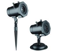 Feeric Lights et Christmas - Projecteur extérieur 6 Films interchangeables 4 LED Blanc Froid + transfo