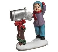 Feeric Lights et Christmas - Santon pour Village Assorti - Enfant avec Boite aux Lettres