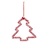 Feeric Lights et Christmas - Sujet Sapin Sucre d'orge Textile h.15cm Rouge