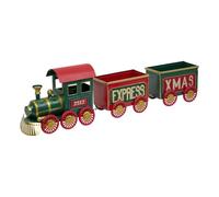 Feeric Lights et Christmas - Train de noël en métal Rouge et Vert l. 81 cm