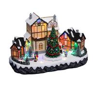 Feeric Lights & Christmas – Village de Noël Salon de thé animé 18 LED + transfo 31 cm Multicolore