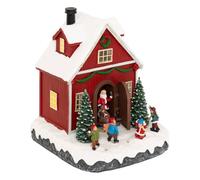 Village de Noël Lumineux Maison Père Noël 21cm Multicolore