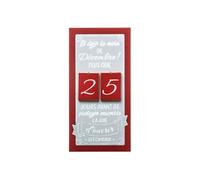 Féérie Lights & Christmas - Calendrier de l'Avent en bois à suspendre Jeanne - Rouge - Jeanne La nostalgie revisitée