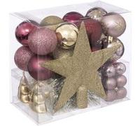 Coffrets Décoration sapin de Noël 44 pièces - Rose et Doré