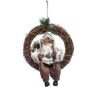 Couronne de Noël en bois Terre sauvage - Blanc