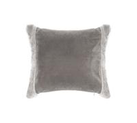 Coussin carré imitiation fourrure Terre sauvage - L. 40 x l. 40 cm - Gris