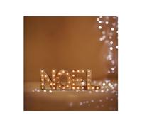 Féérie Lights & Christmas - Décoration lumineuse lettres Noël - 44 x 3 x 15 cm - Marron