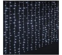 Guirlande extérieur rideaux 600 LED - Longueur 2 m - Blanc froid