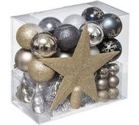 Féérie Lights & Christmas - Kit de décoration pour sapin de Noël - 44 Pièces - Thème paillettes Or G
