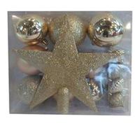 Kit de décorations pour sapin de noël - 18 Pièces - Or