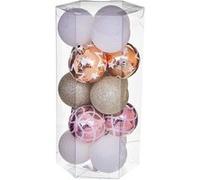 Kit Décoration pour sapin de Noël - 15 Pièces - Blanc et doré