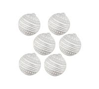 Féérie Lights & Christmas - Lot de 6 sets de table boule de Noël - Diam 38 cm - Argent