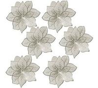 Féérie Lights & Christmas - Lot de 6 sets de table motif fleur - Diam. 44 cm - Doré G
