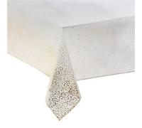 Féérie Lights & Christmas - Nappe de Noël motifs Léopard - L. 140 x l. 360 cm - Blanc et doré - La maison des couleurs Blanc G