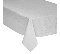 Féérie Lights & Christmas - Nappe design étoiles de Noël - L. 240 x l. 140 cm - Blanc et argent - La maison des couleurs Blanc G