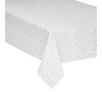 Féérie Lights & Christmas - Nappe design étoiles de Noël - L. 360 x l. 140 cm - Blanc et argent - La maison des couleurs Blanc G