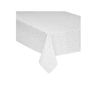 Féérie Lights & Christmas - Nappe design étoiles de Noël - L. 360 x l. 140 cm - Blanc et argent - La maison des couleurs Blanc G