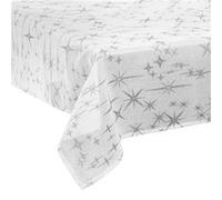 Nappe étoiles de Noël Caneva - L. 140 x l. 360 cm - Blanc et argent