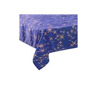 Féérie Lights & Christmas - Nappe étoiles de Noël Caneva - L. 140 x l. 360 cm - Bleu nuit - La maison des couleurs