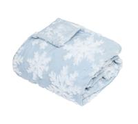 Plaid de Noël motifs flocons - 130 x 180 cm - Bleu