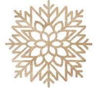Set de table de Noël design Flocon - Diam. 42 cm - Doré