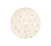 Féérie Lights & Christmas - Tapis pour sapin de Noël motifs étoiles dorées - Diam 90 cm