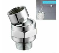 Feeshoppher Adaptateur de pommeau de douche pivotant en laiton massif avec finition chromée, G 1,27 cm mâle et femelle, angle fileté réglable, pour salle de bain