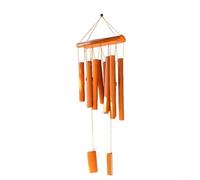 Feeshoppher Carillon éolien en bois pour jardin, terrasse, décoration extérieure, cloche à vent en bois naturel avec son apaisant, mobile musical fabriqué à la main pour la maison, le balcon, la