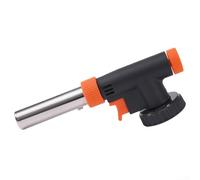 Feeshoppher Chalumeau au butane avec flamme réglable jusqu'à 1300 °C pour cuisine, crème brûlée, rôtir et camping en plein air, barbecue, allume gaz portable rechargeable noir
