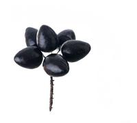 Feeshoppher Fleur de prunier artificielle noire avec baies, 12,5 cm en mousse pour décoration d'intérieur, centre de table, arrangement de table de fête et décoration festive (noir)