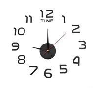 Feeshoppher Grande horloge murale 3D moderne en acrylique sans cadre avec mousse EVA - 40 cm de diamètre - Décoration murale élégante pour maison, bureau, salon, chambre à coucher, salle à manger