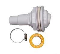 Feeshoppher Jet de retour de piscine enterré avec tête pivotante, buse de débit d'eau réglable pour tuyaux de 32 mm et 38 mm, construction en ABS avec kit de joint et adaptateur pour un circuit