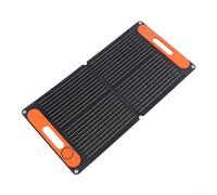 Feeshoppher Kit de panneau solaire monocristallin pliable 80 W avec double USB et sortie 12 V CC pour appareil portable et chargeur de batterie de voiture, design pliable avec poignée pour camping