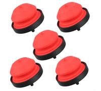Feeshoppher Lot de 5 boutons d'ampoule de tondeuse à gazon pour Hyundai HYM530SPR HYM510SP HYM460SPE Pièces de rechange pour tondeuse à essence Rouge Noir Plastique