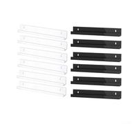 Feeshoppher Lot de 6 étagères flottantes en acrylique transparent pour disques vinyles, affichage mural étroit de 38,1 cm avec rebord avant pour vernis à ongles, CD, petits cadres photo et figurines