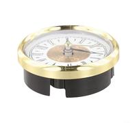 Feeshoppher Mouvement d'horloge à quartz DIY avec garniture argentée de 80 mm, chiffres arabes et romains, joint en caoutchouc, convient aux trous de 73 mm pour décoration intérieure, projets