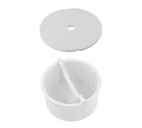 Feeshoppher Panier de rechange SP1096C pour piscine enterrée Hayward SPX1096CA et Pentair R38010 avec couvercle SPX1096B pour piscines enterrées en plastique ABS blanc (blanc)