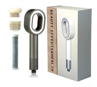 Feeshoppher Pommeau de Douche 3-en-1 Portable à Haute Pression avec Filtre en Charbon de Bois ABS pour Salle de Bain Pommeau de Douche Filtré avec Éponge et Brosse de Bain pour Eau Dure (Gris)